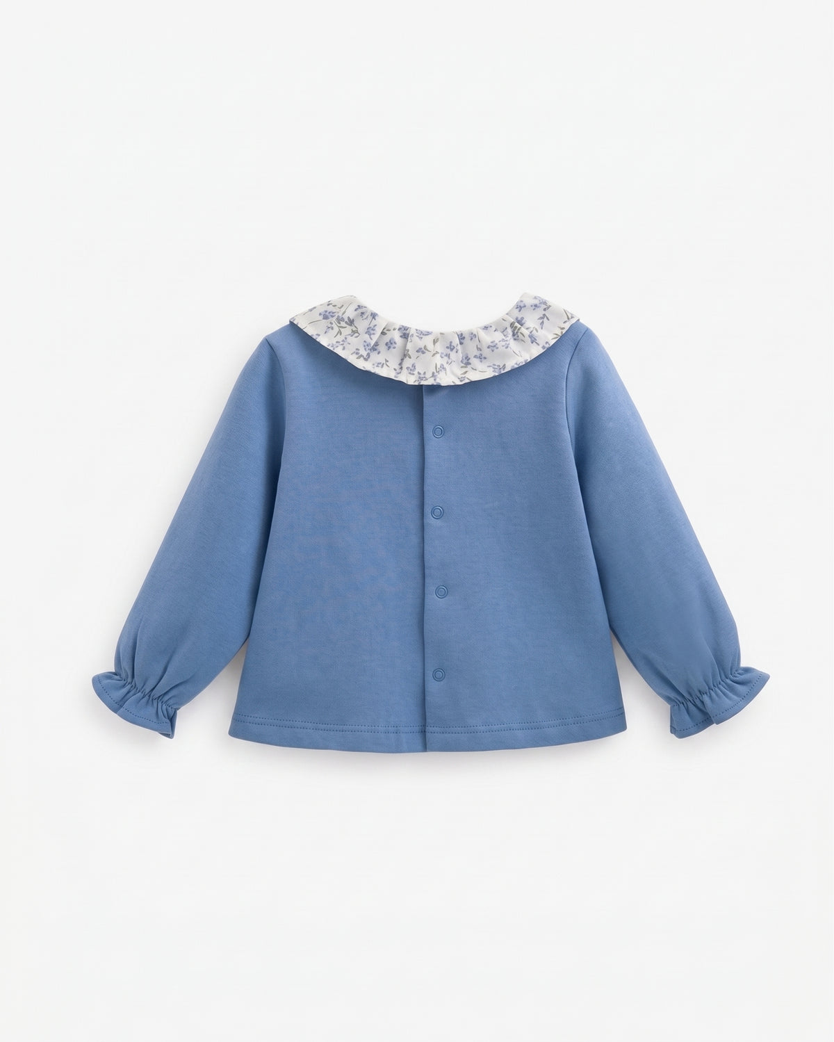 Sudadera cuello babero estampado bebé niña