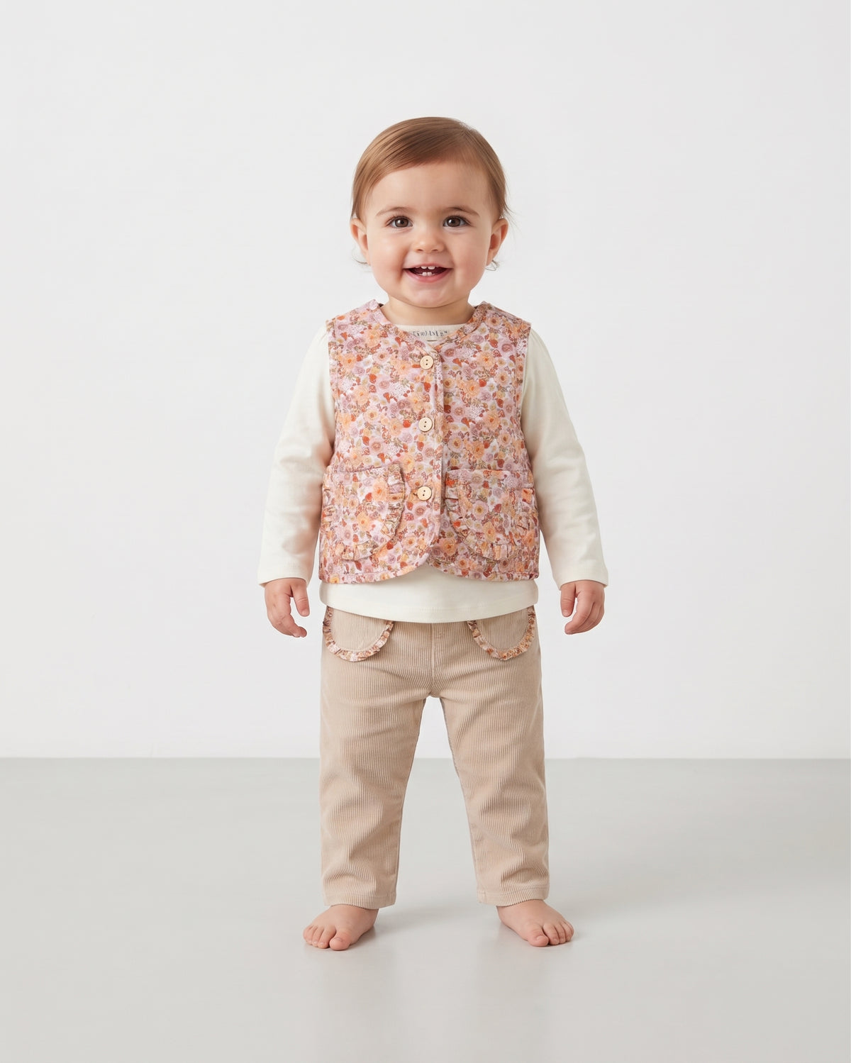 Chaleco estampado bebé niña