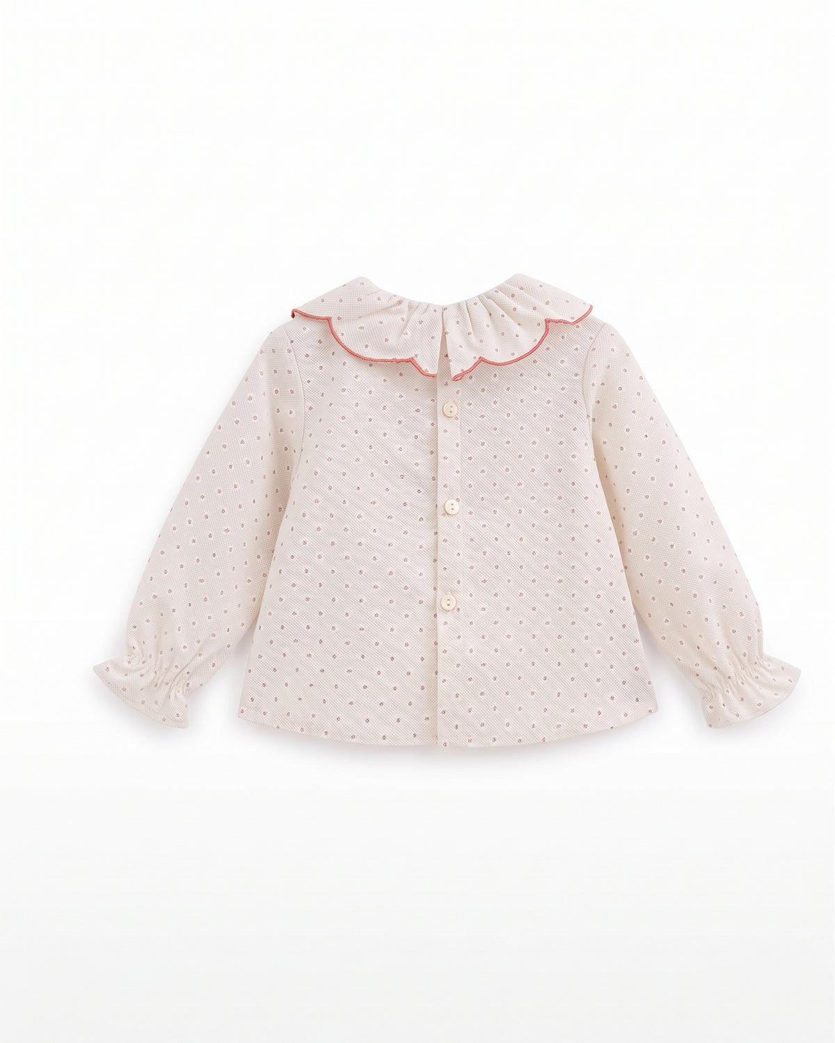Blusa con cuello babero bebé niña