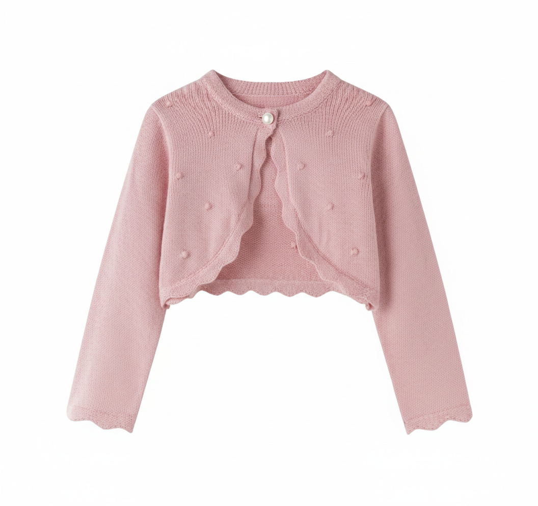 Chaqueta Torera Niña Rosa Empolvado