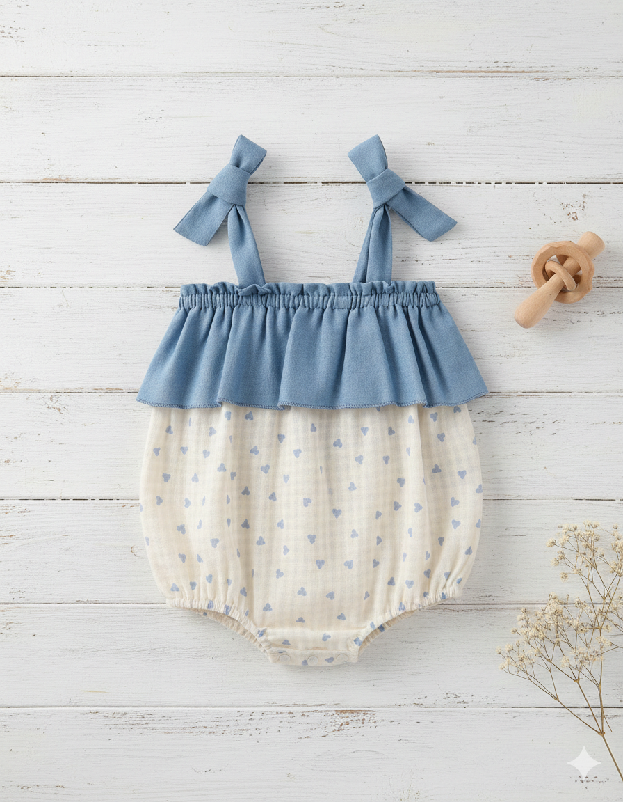 Pelele Peto Bebé Niña Corazones