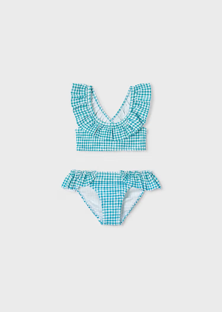 Bikini volantes estampado niña