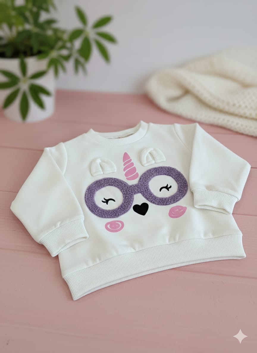 Sudadera Blanca Unicornio