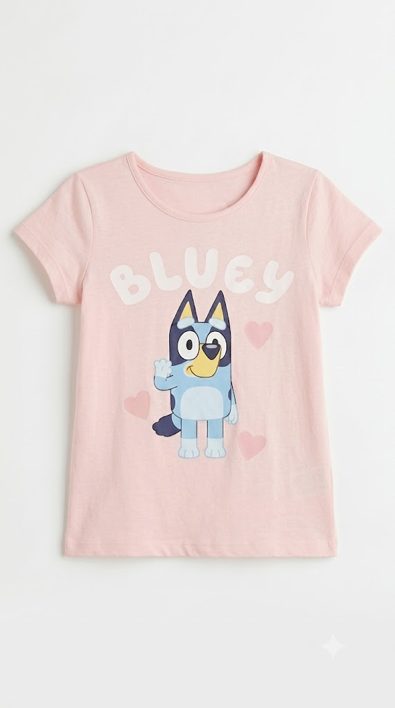 Pijama Bluey rosa niña