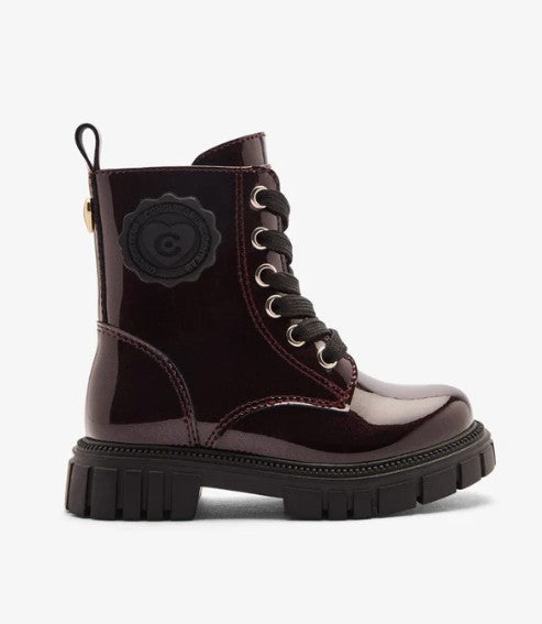 Bota Militar Charol Granate