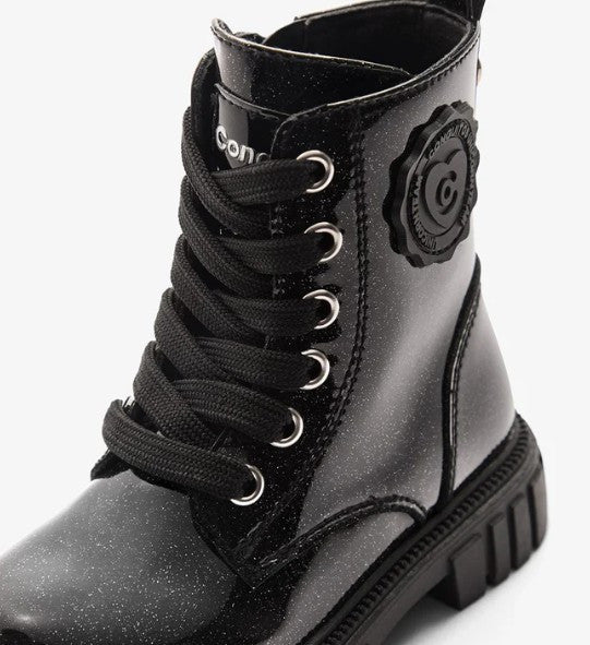 Bota Militar Charol Negra