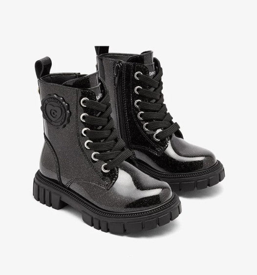 Bota Militar Charol Negra