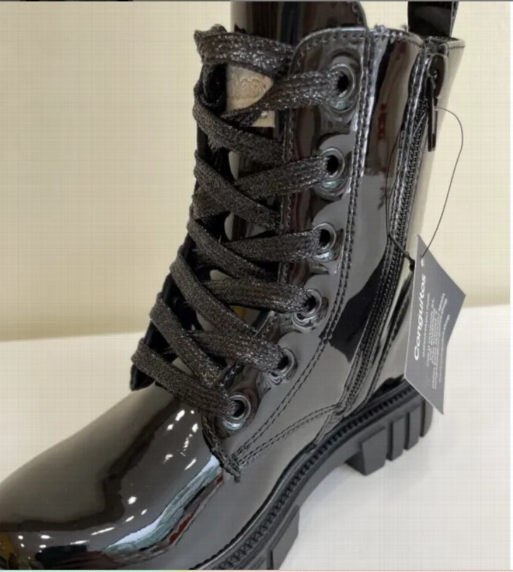 Botas De Charol Negro