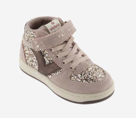 Zapatillas altas con cordón elástico para niña