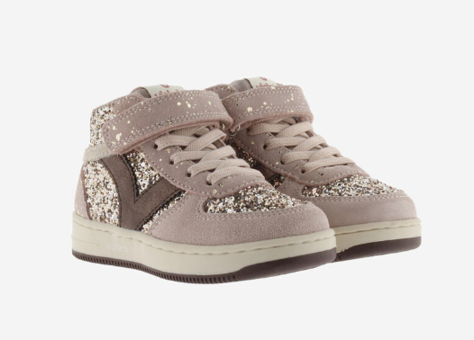 Zapatillas altas con cordón elástico para niña