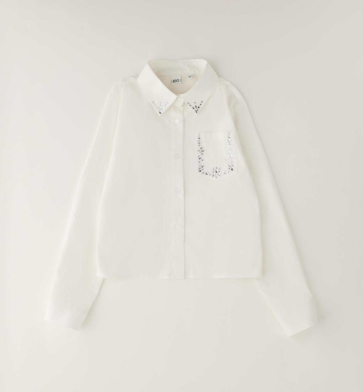 Camisa manga larga detalle brillos