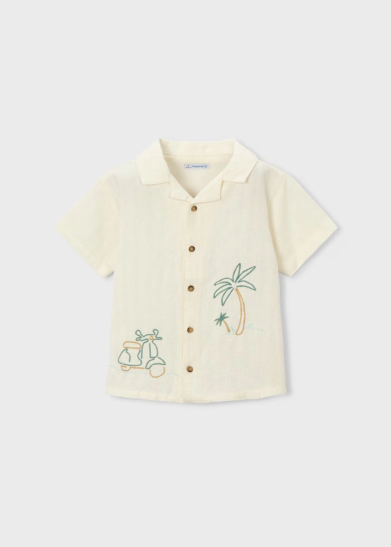 Camisa manga corta bordados