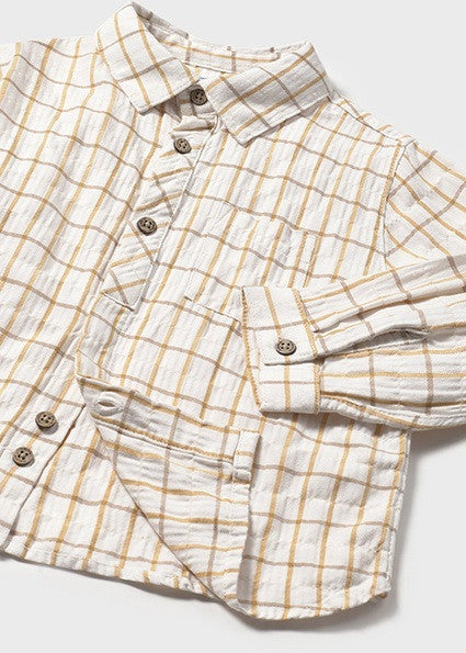 Camisa Manga Larga Cuadros Viscosa