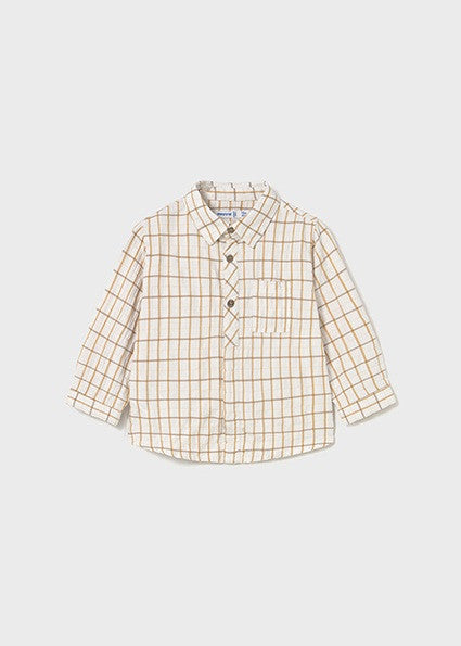 Camisa Manga Larga Cuadros Viscosa