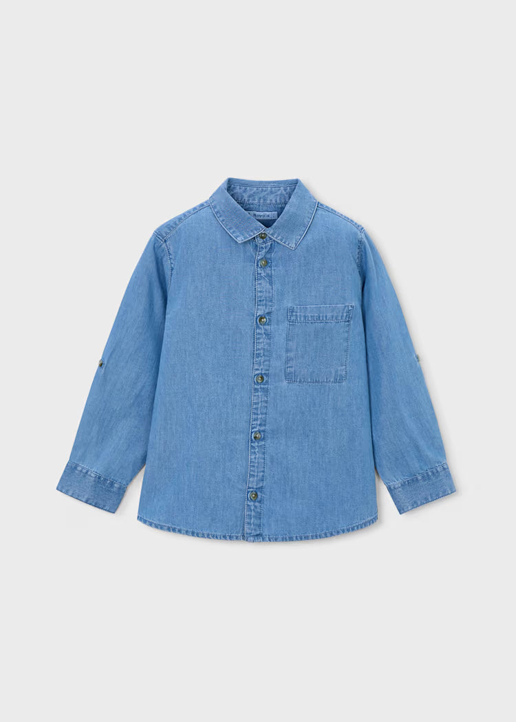 Camisa manga larga denim