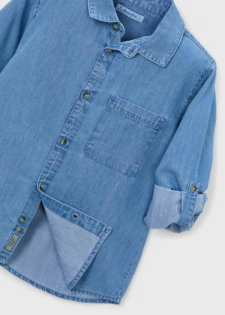Camisa manga larga denim