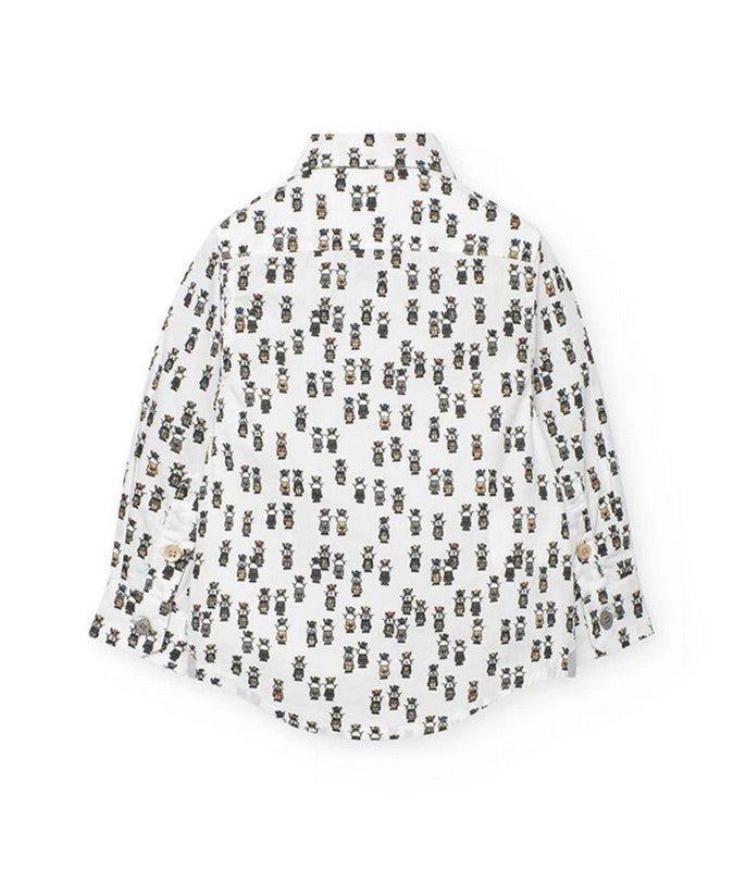 Camisa Popelín Estampada De Niño