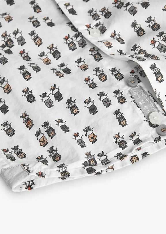 Camisa Popelín Estampada De Niño