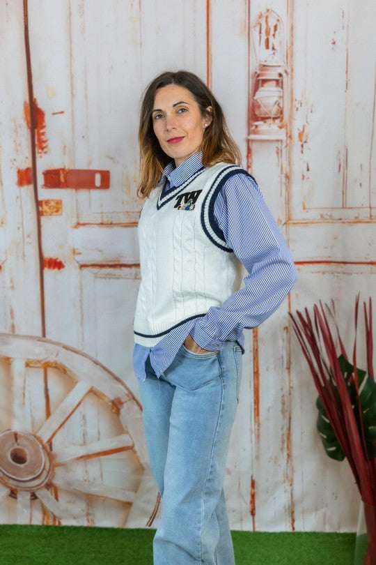 Camisa Rayas Con Chaleco