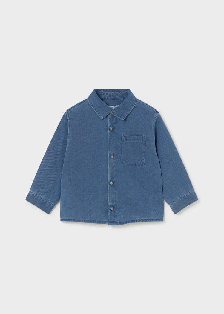 Camisa manga larga denim bebé niño