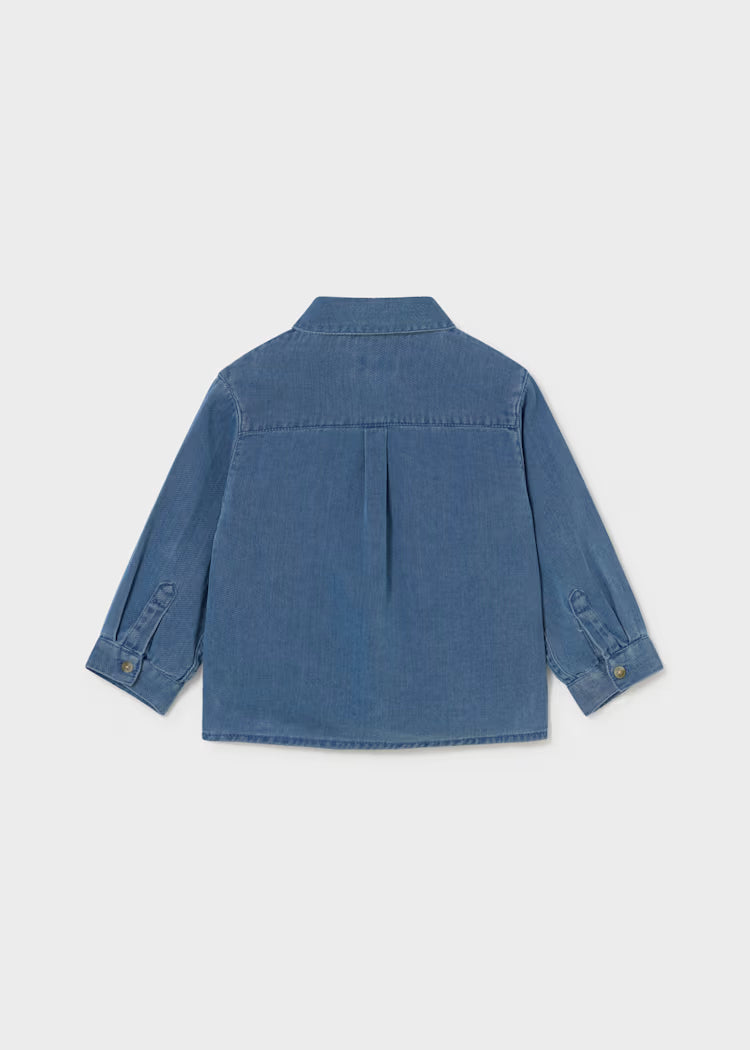 Camisa manga larga denim bebé niño