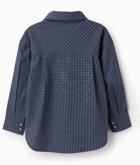 Camisa Azul Cuadro Vichy