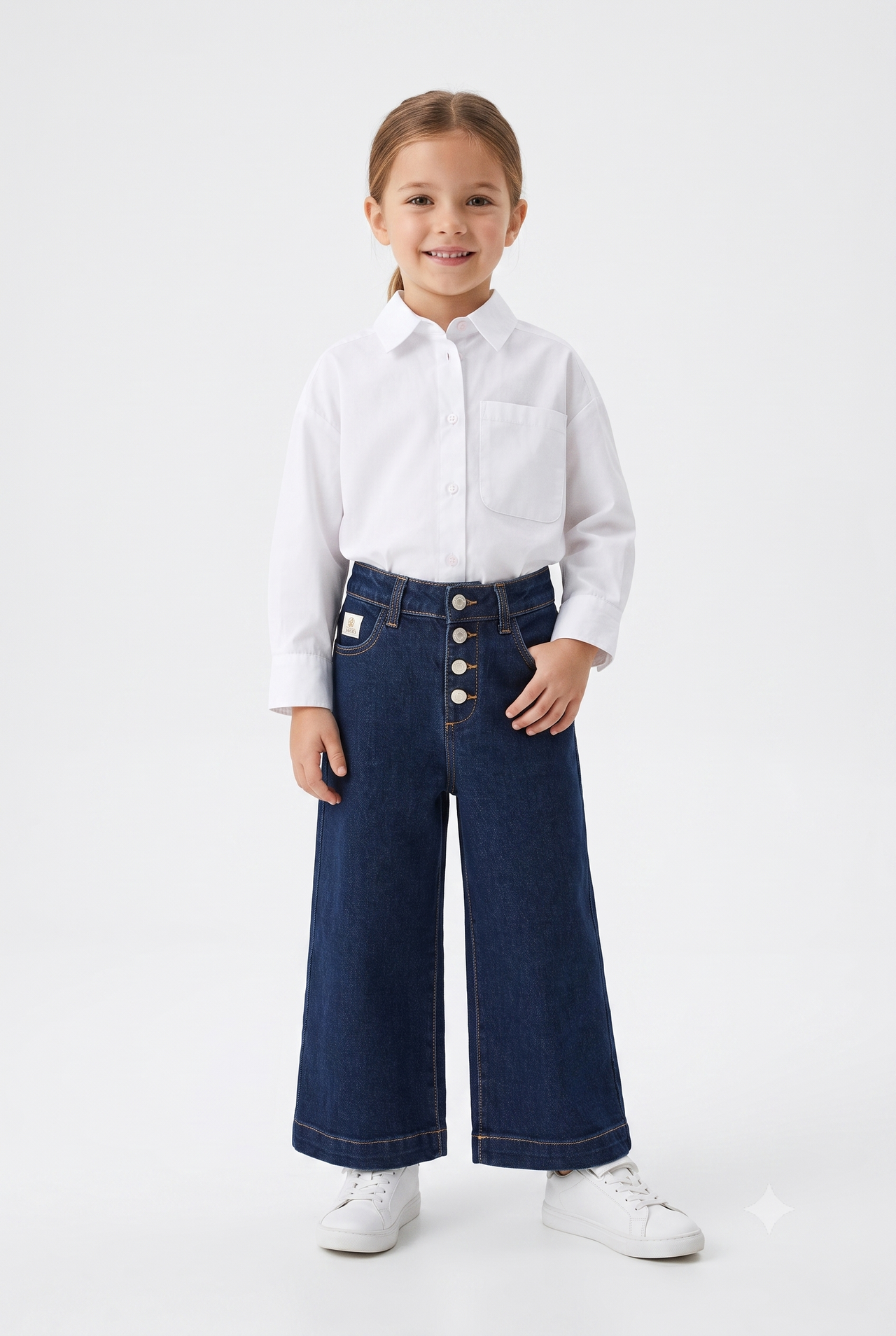 Pantalón vaquero wide leg Zy niña
