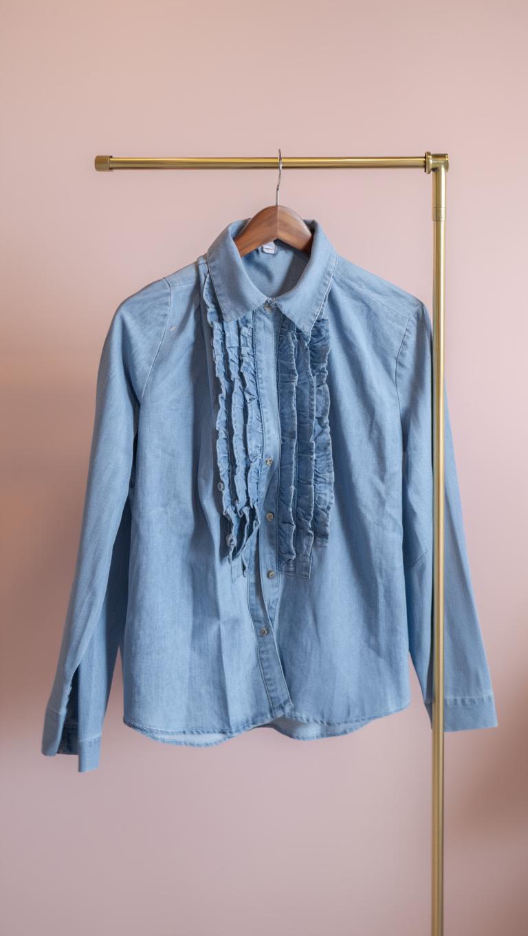 Camisa Vaquera Volantes