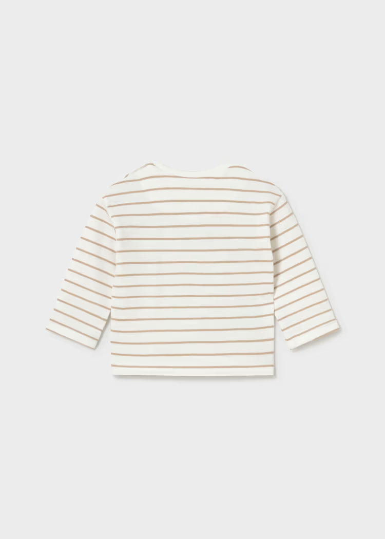 Camiseta manga larga apliques bordado bebé