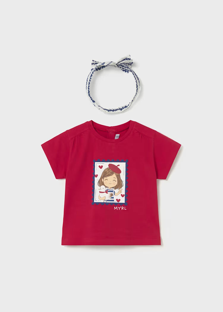 Camiseta manga corta con diadema