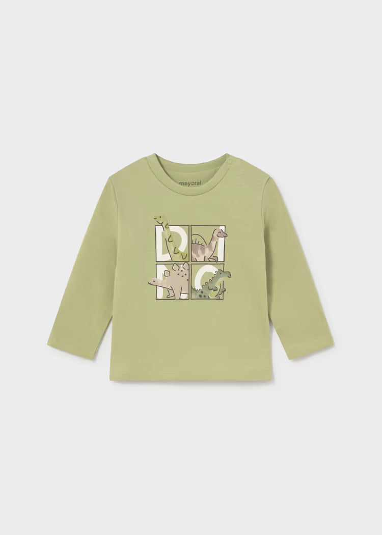 Camiseta manga larga dinos bebé