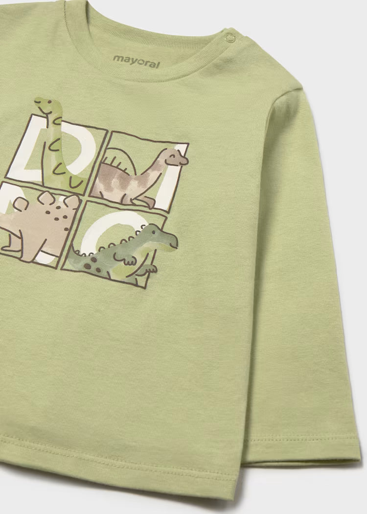 Camiseta manga larga dinos bebé
