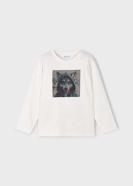 Camiseta manga larga estampado lenticular niño