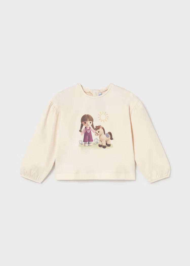 Camiseta manga larga grafica bebé