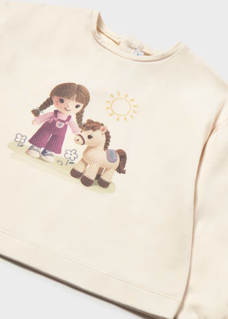 Camiseta manga larga grafica bebé