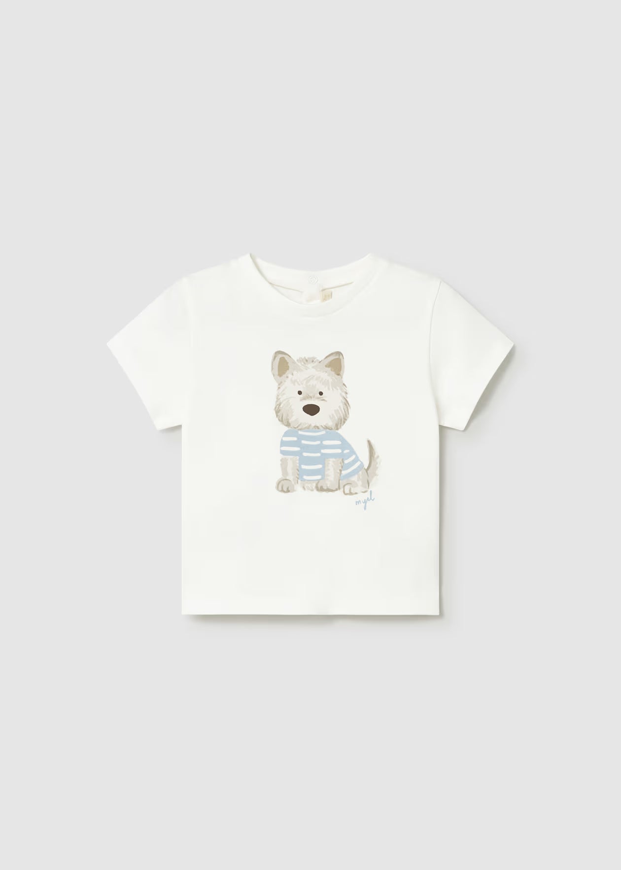 Camiseta bebé manga corta perro