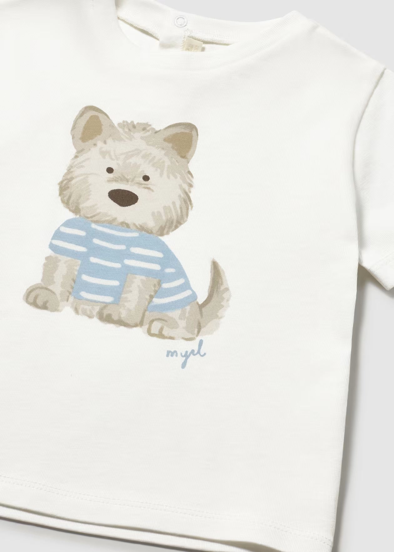 Camiseta bebé manga corta perro