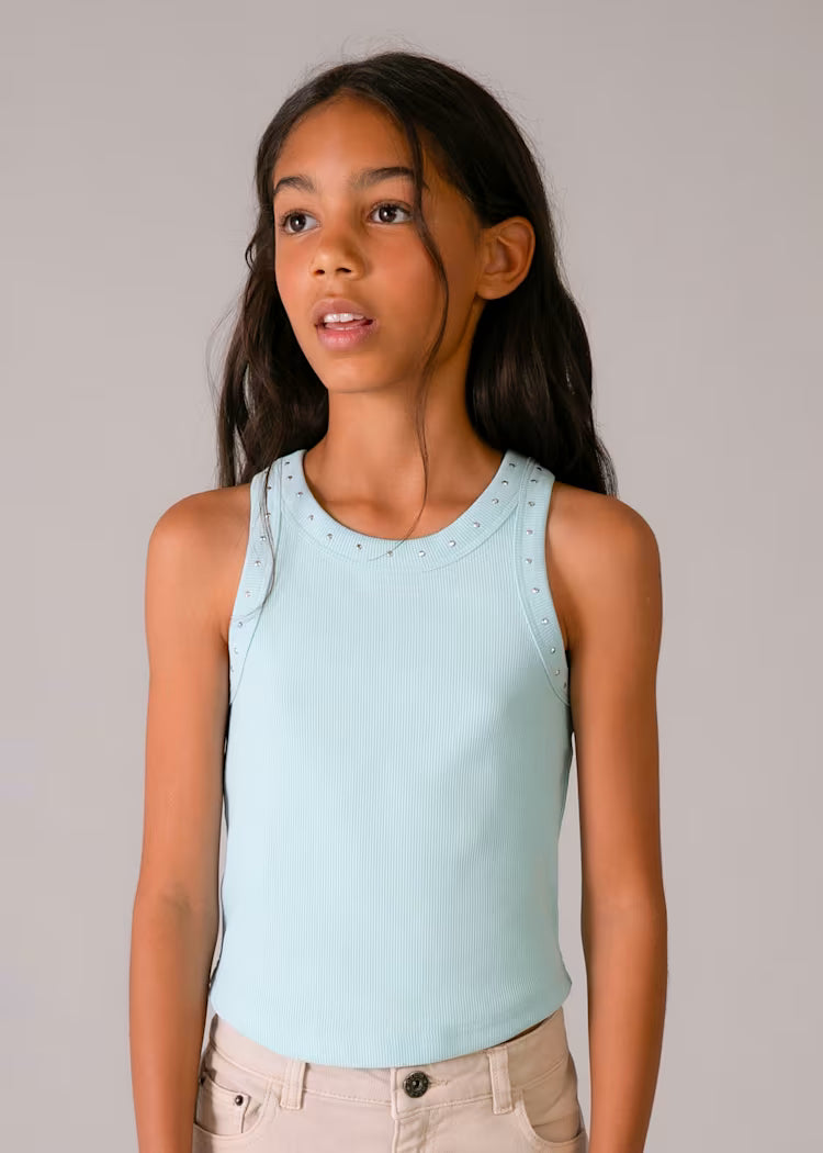 Camiseta tirantes canale con tachuelas