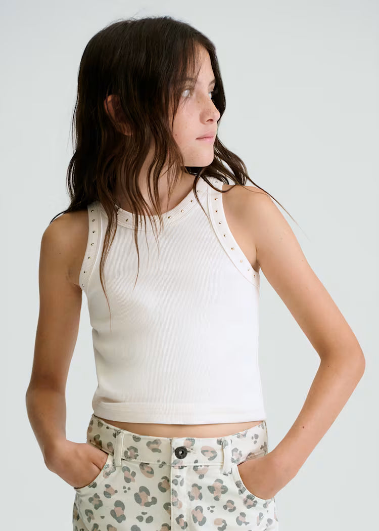 Camiseta tirantes canale con tachuelas