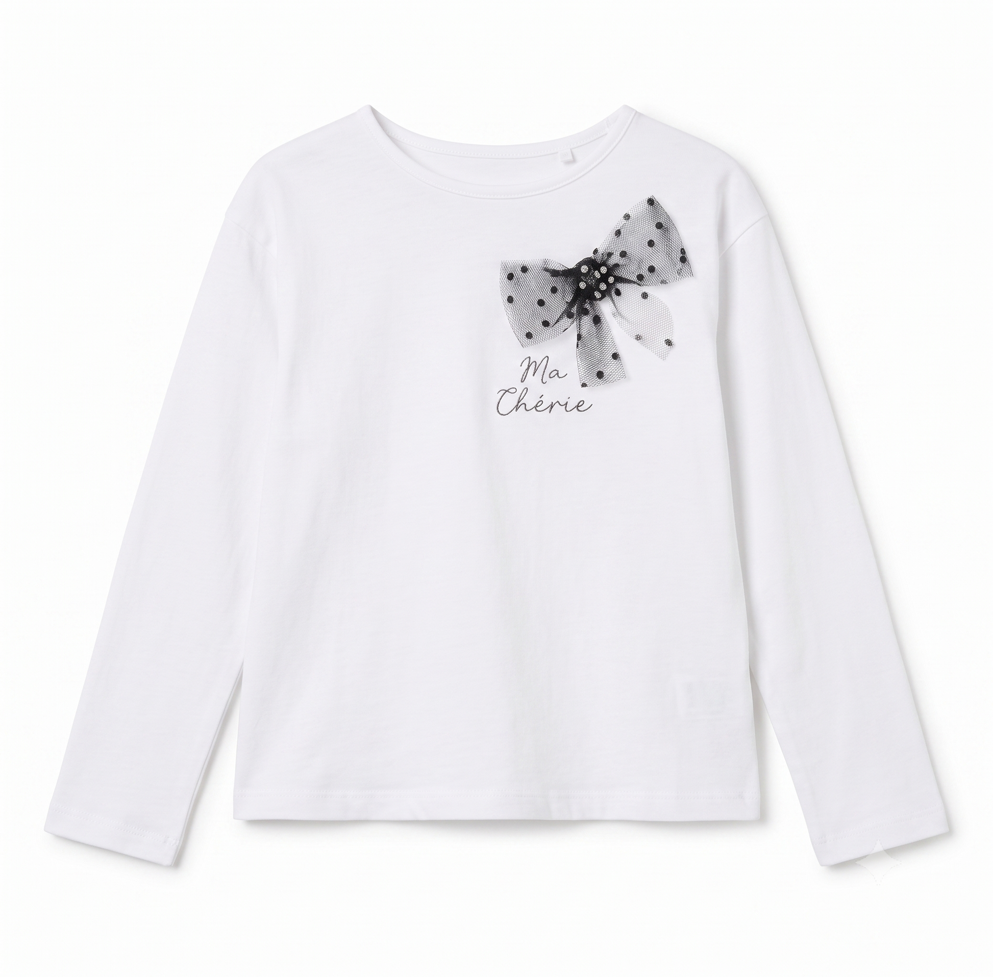 Camiseta Manga Larga Caída Con Lazo