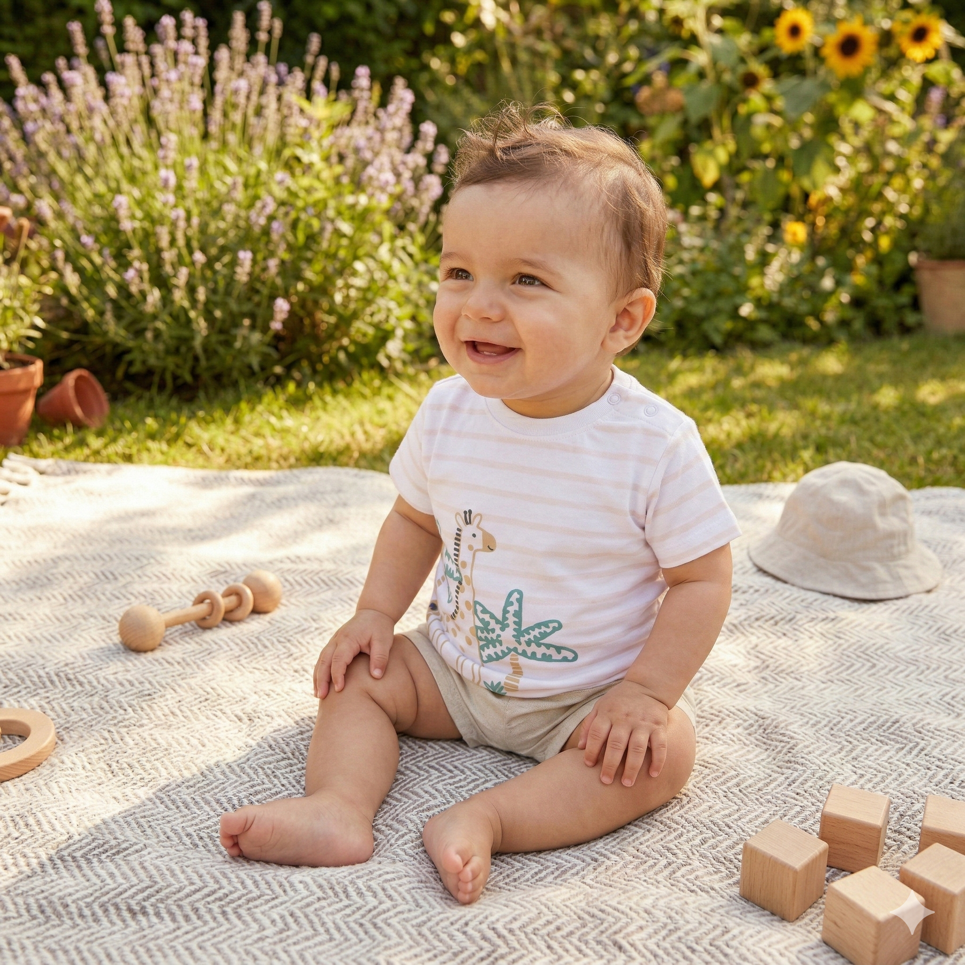 Camiseta Manga Corta de Bebé Niño