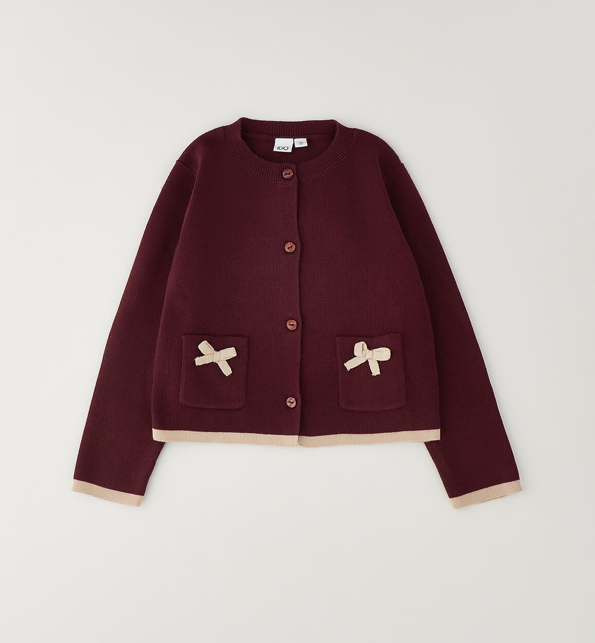 Cárdigan de punto detalle lazos