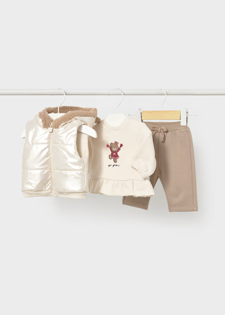 Chandal con chaleco bebé niña