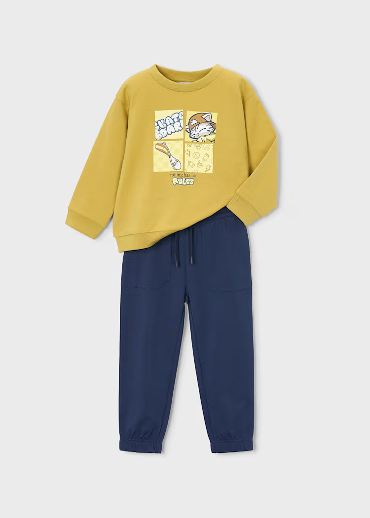 Chandal sudadera sin capucha y pantalón niño