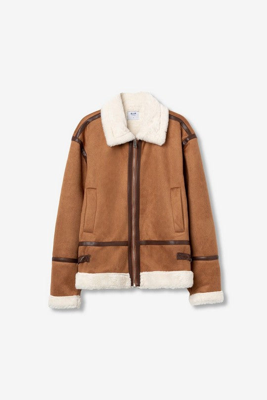 Cazadora piel vuelta