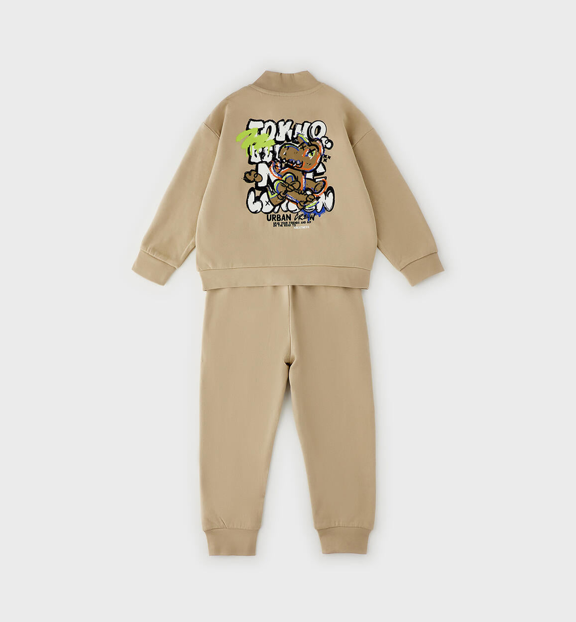 Chandal 2 piezas sudadera cremallera y jogger diseño gráfico