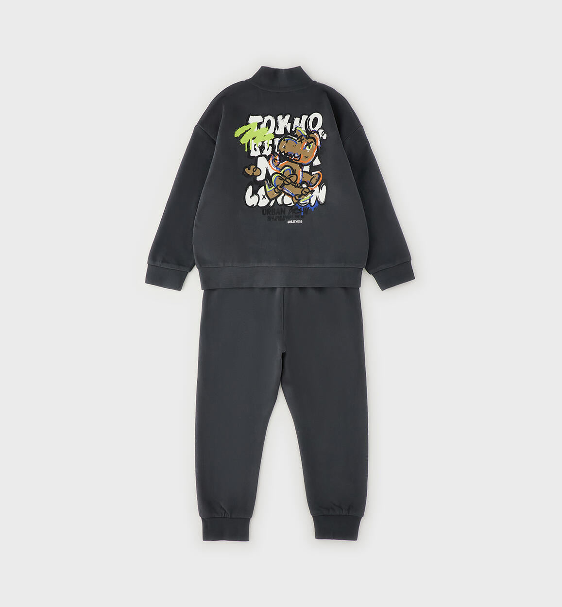 Chandal 2 piezas sudadera cremallera y jogger diseño gráfico
