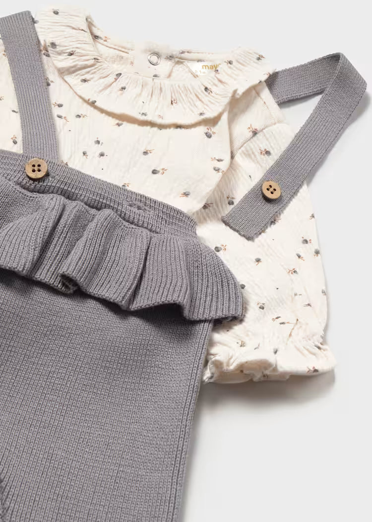 Conjunto 3 piezas tricot bebé niña