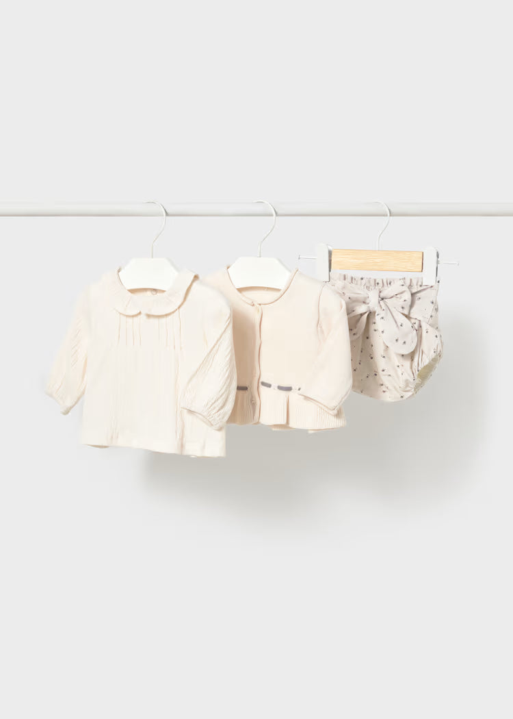 Conjunto 3 piezas bebé niña