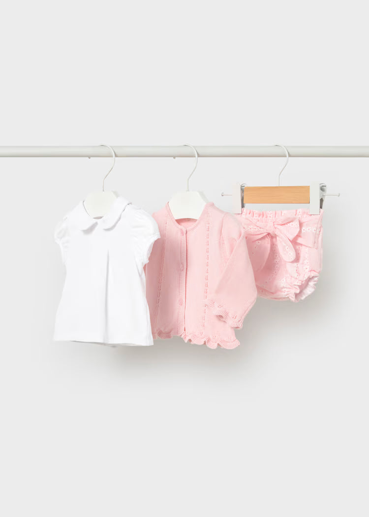 Conjunto 3 piezas tricot bebé